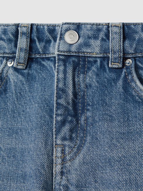Reiss Mid Blue Quay Senior Slim Fit Adjuster Jeans