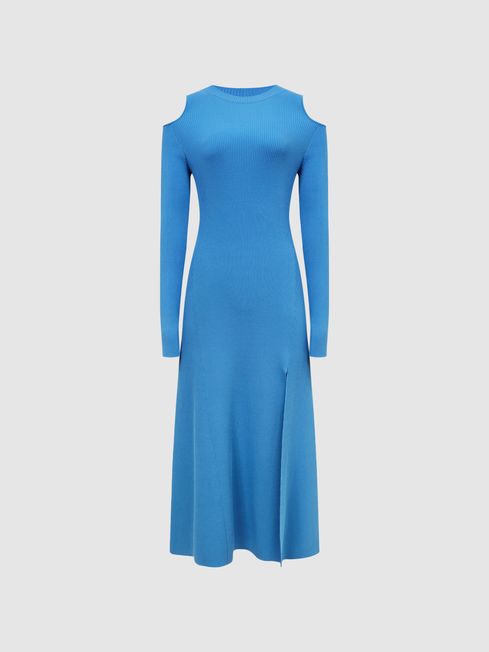 Reiss Jean Cold Shoulder Knitted Dress | REISS USA