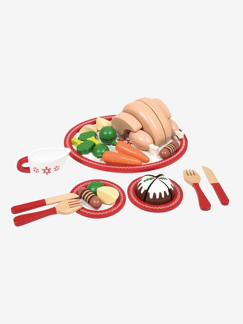 Wooden toy 2025 dinner set
