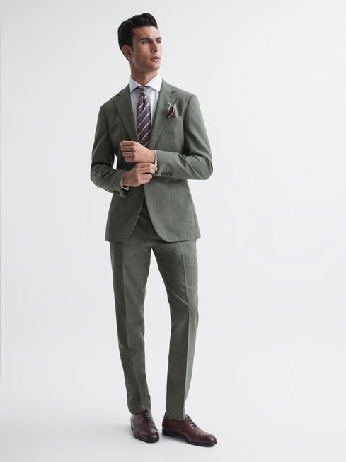 Reiss Firm Slim Fit Wool Side Adjuster Trousers | REISS USA