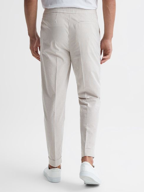 Reiss Stall Seersucker Relaxed Fit Trousers | REISS USA