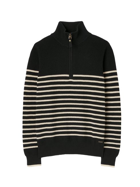 Striped quarter zip store