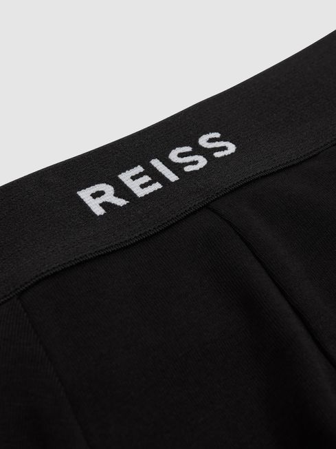 Three Pack of Cotton Blend Boxers in Black