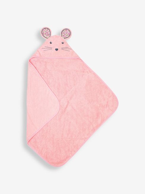 JoJo Maman Bébé Pink Mouse Hooded Towel