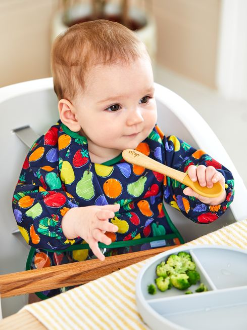 JoJo Maman B b Multi The Very Hungry Caterpillar Deluxe Sleeved Bib