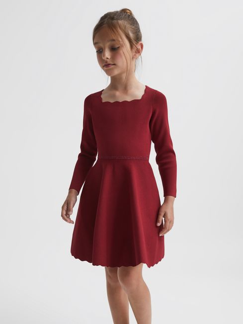 Reiss Berry Marnie Junior Square Neck Knitted Dress