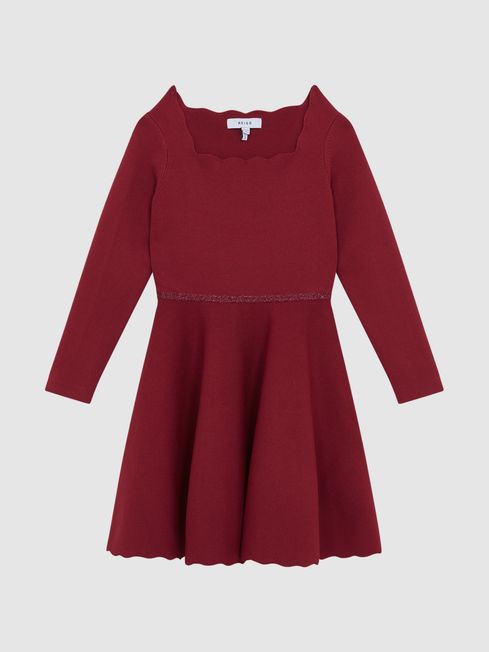 Reiss Berry Marnie Junior Square Neck Knitted Dress