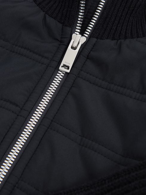 REISS Miller Hybrid Zip-Up Jacket