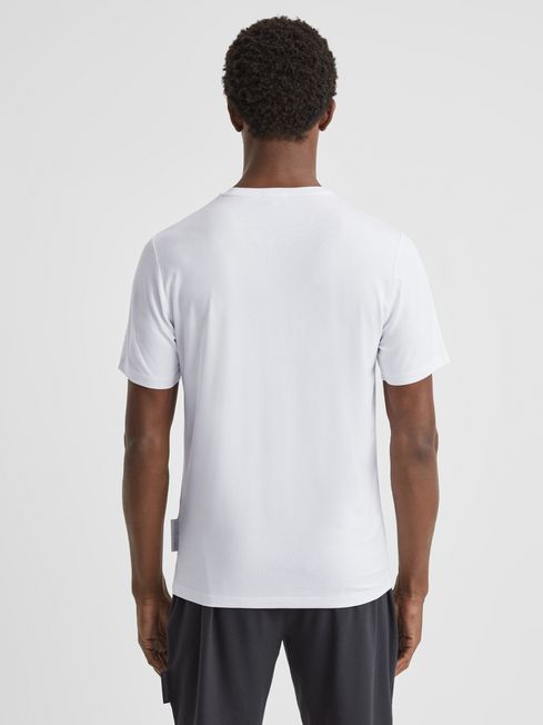 Reiss White Holt Jersey Crew Neck Short Sleeve T Shirt