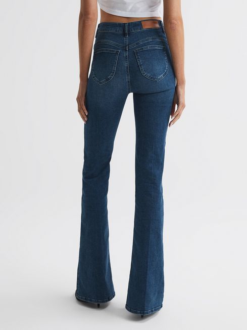 Reiss Perry Contour High Rise Flared Jeans | REISS USA