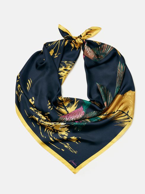 Open Heart Large Square Silk Scarf