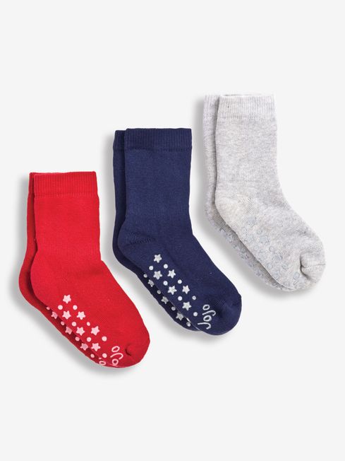 JoJo Maman Bébé Red 3-Pack Extra Thick Socks