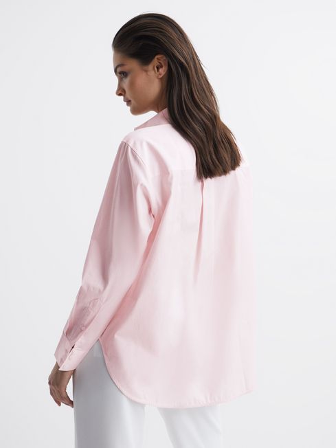 Reiss Light Pink Jenny Cotton Shirt