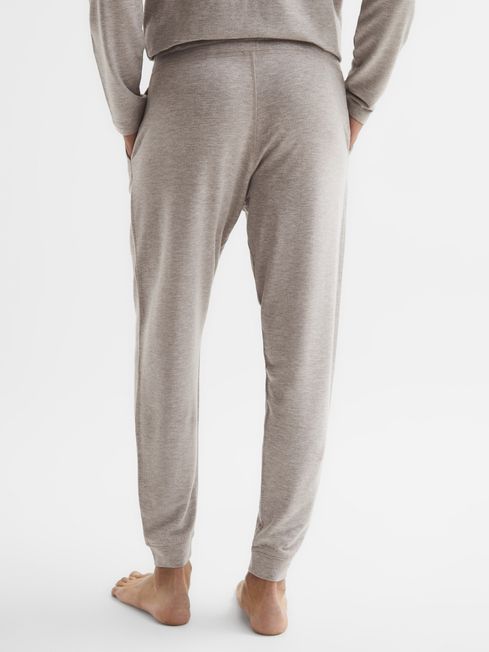 Drawstring Joggers in Taupe Melange