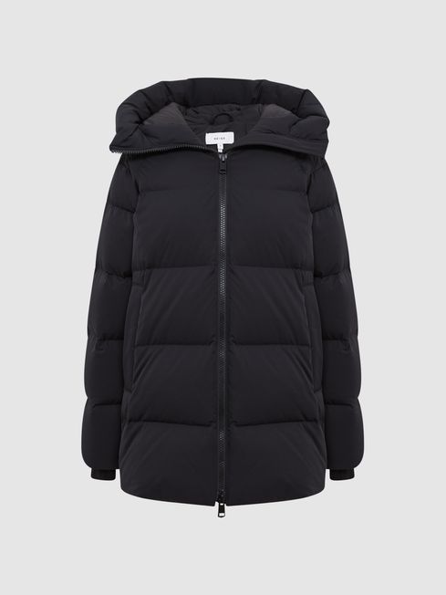 Mid length lightweight outlet puffer coat
