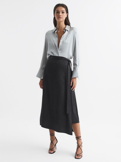 Silk Skirt in Black