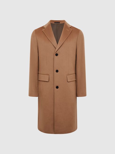 Reiss Camel Tycho Cashmere Coat
