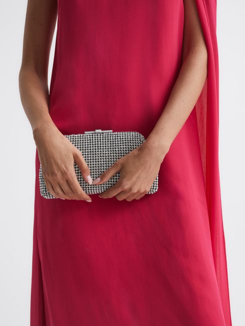 Embellished Zip Top Clutch with Strap, O/S | Always Change Your Spots | Embellished | Camilla