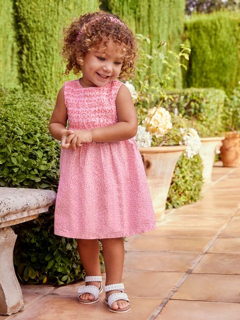 Buy JoJo Maman B b Duck Floral Smocked Dress from the JoJo Maman