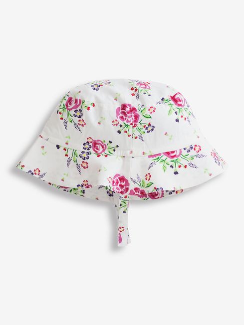 JoJo Maman Bébé Rose Girls' Print Pretty Sun Hat