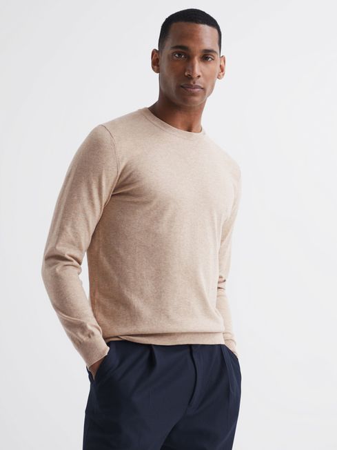 Cotton crew neck jumper best sale