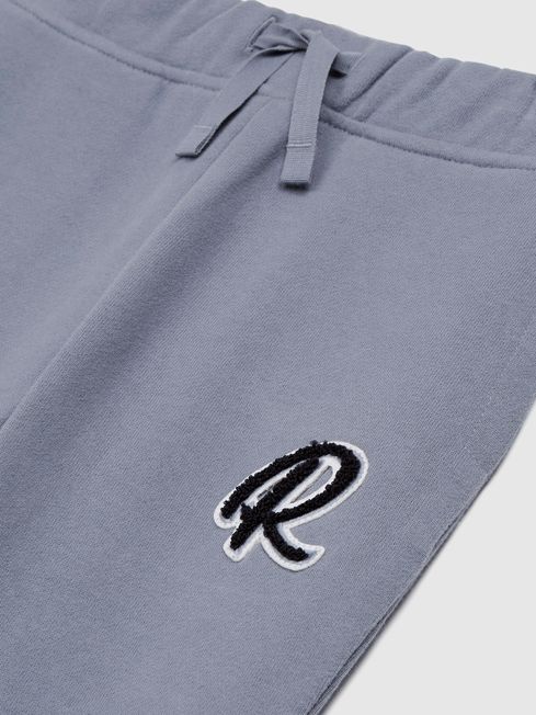 Reiss Ashley Blue Toby Junior Garment Dyed Logo Joggers