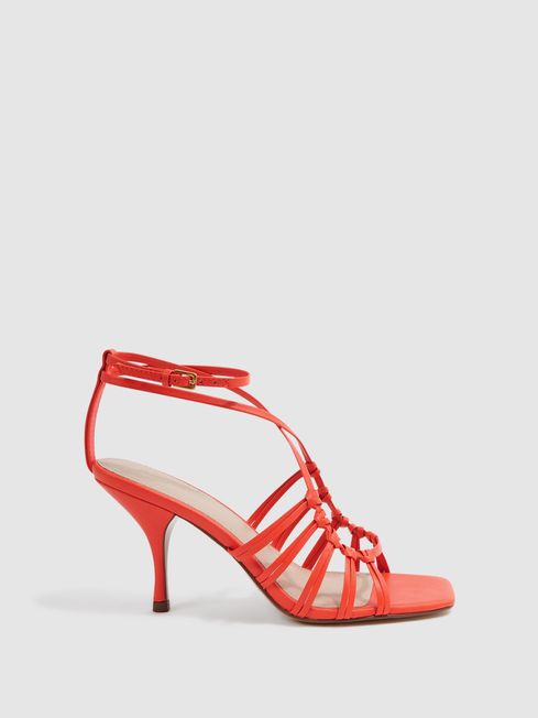 Reiss Coral Eva Leather Strappy Heels