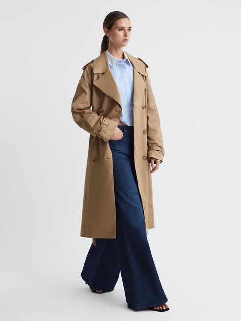 Good American Belted Trench Coat