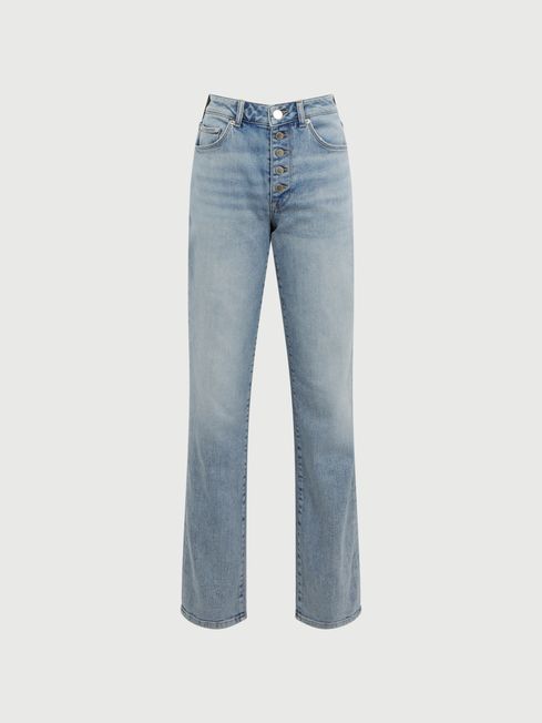 Reiss Maisie Cropped Mid Rise Straight Leg Jeans | REISS USA