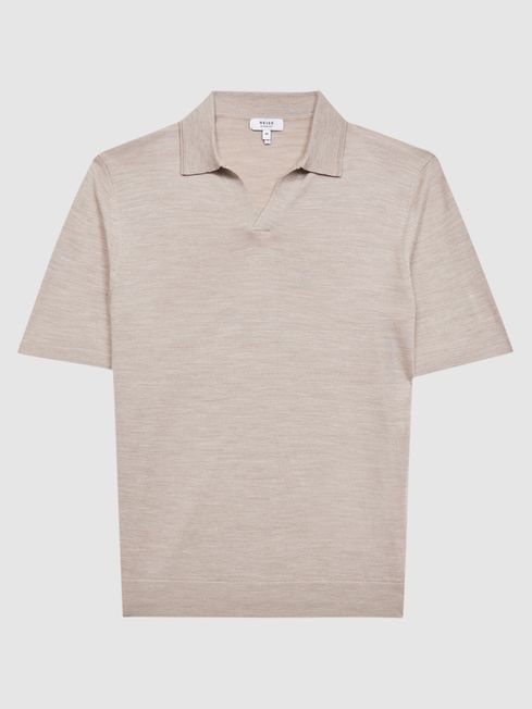 710803533001 - For REISS Duchie Merino Wool Open Collar Polo Shirt