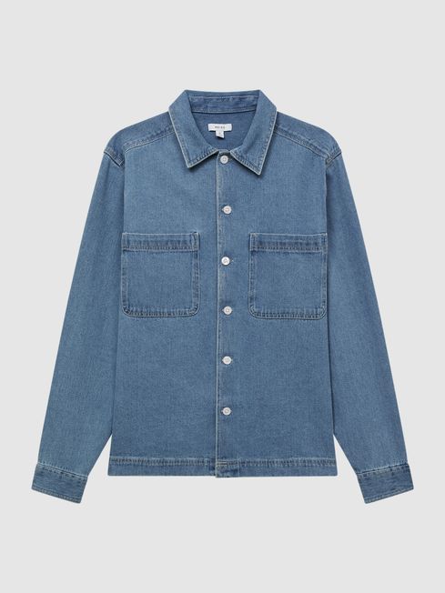 Reiss mens denim shirt hot sale