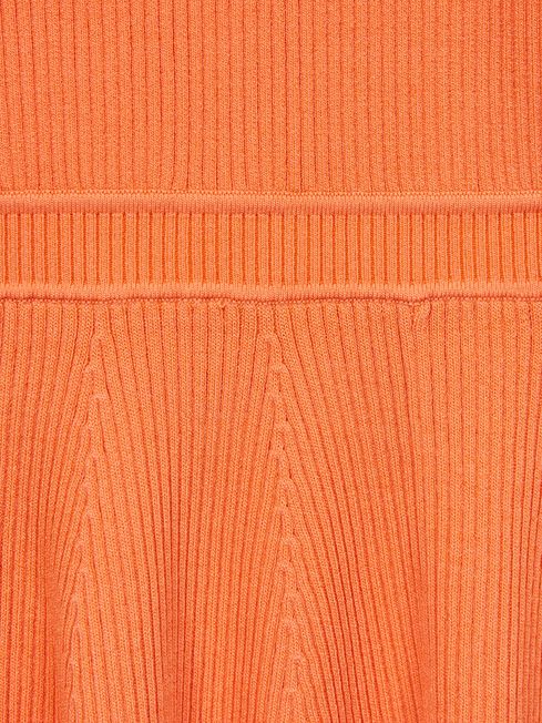 Reiss Orange Clare Senior Knitted Fit and Flare Dress