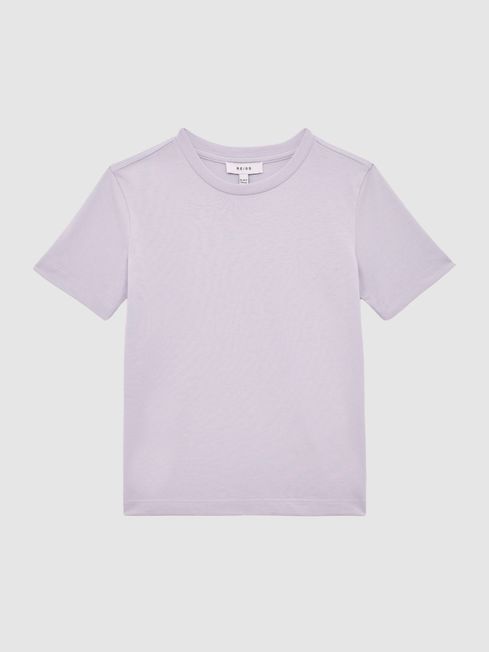 Reiss Lilac Bless Crew Neck T-Shirt