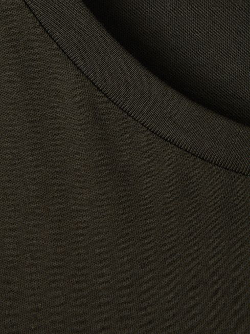 Reiss Oxidised Green Bless Cotton Crew Neck T-Shirt