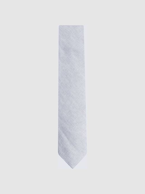 Reiss Ice Melange Lazzaro Linen Tie