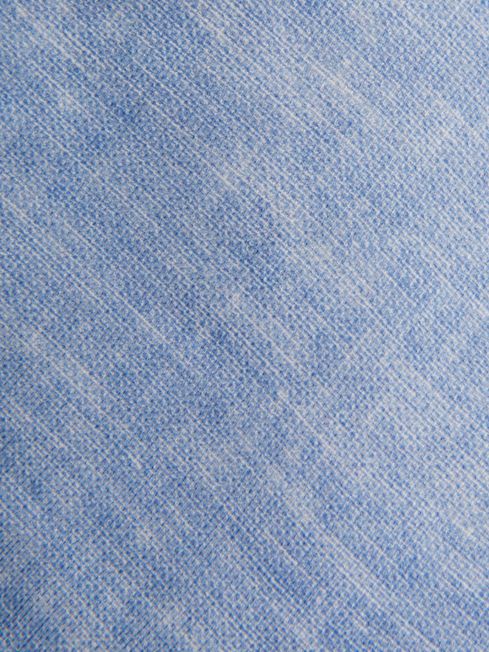 Linen Tie in Soft Blue Melange