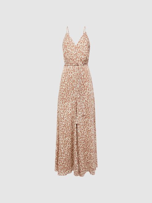 Reiss Izzy Animal Print Maxi Dress REISS