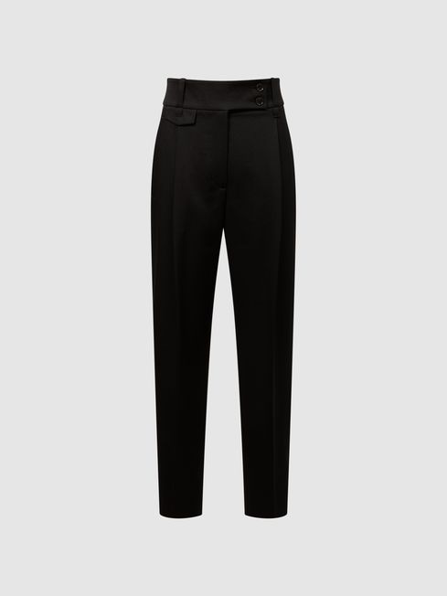 Reiss River High Rise Cropped Tapered Trousers | REISS USA