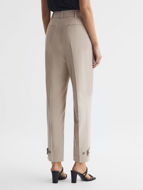 Reiss River High Rise Cropped Tapered Trousers | REISS Hong Kong
