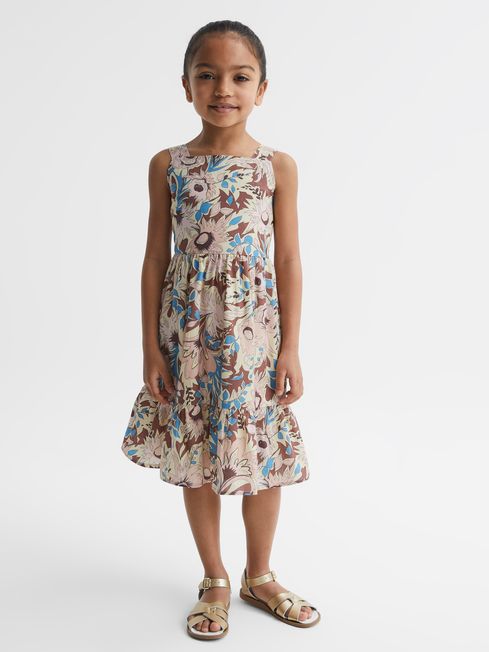 Reiss Lilac Marcie Junior Printed Strappy Dress
