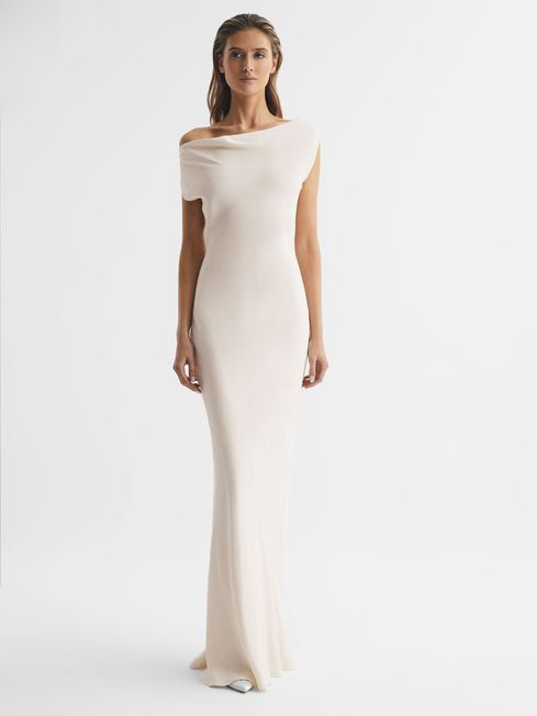 Reiss Ivory Loretta Off-The-Shoulder Maxi Dress