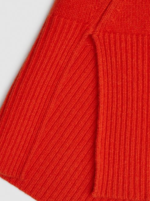 Reiss Orange Edina Relaxed Wool-Cashmere Blend Roll Neck Jumper