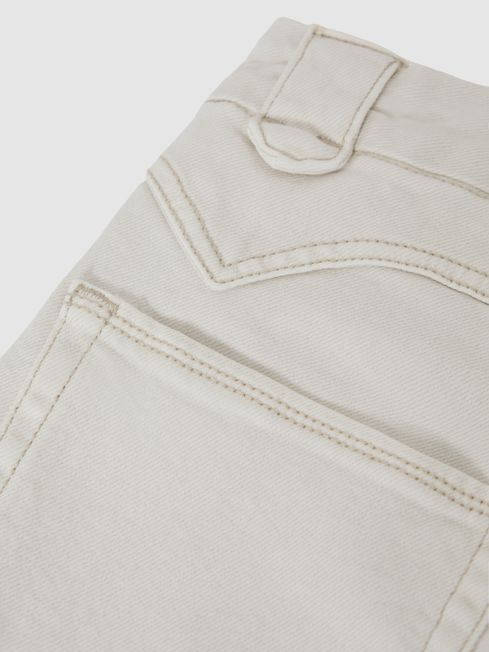 Reiss Off White Good American Palazzo Stretch Jeans