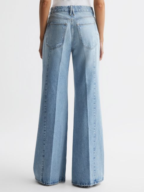 Reiss Mid Blue Good American Palazzo Jeans