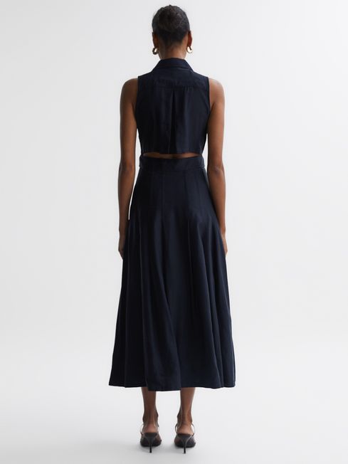 Reiss Milena Button Front Midi Dress | REISS USA