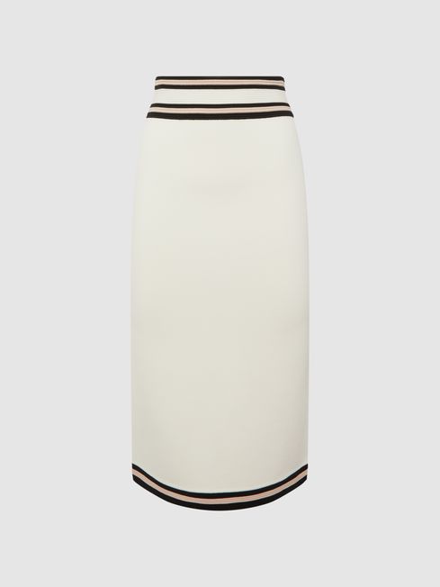 Long white wool skirt 2025