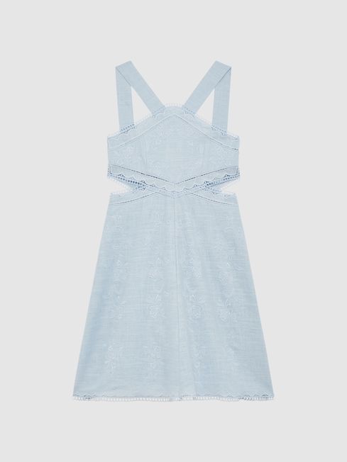 Reiss Louisa Embroidered Dress | REISS Rest of Europe