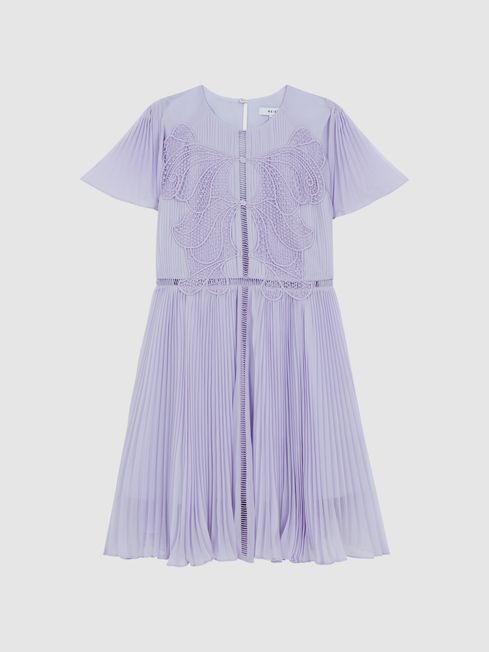 Zara lace hotsell pleated dress