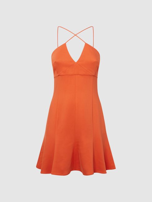 Orange top dress reiss