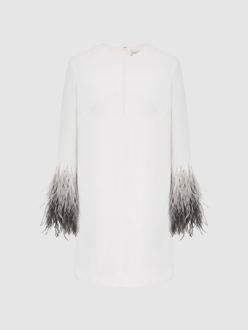Reiss white feather dress 2025